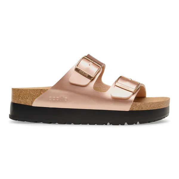 Birkenstock Papillio - Arizona Vegan Flex Platform - Electric Metallic Copper Birko-Flor