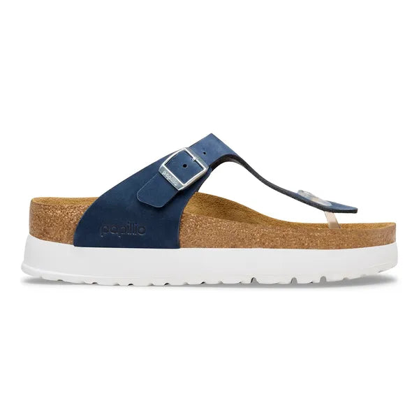 Birkenstock Papillio - Gizeh Flex Platform - New Navy Nubuck Leather