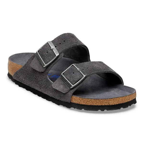 Birkenstock - Arizona Soft - Charcoal Suede Leather