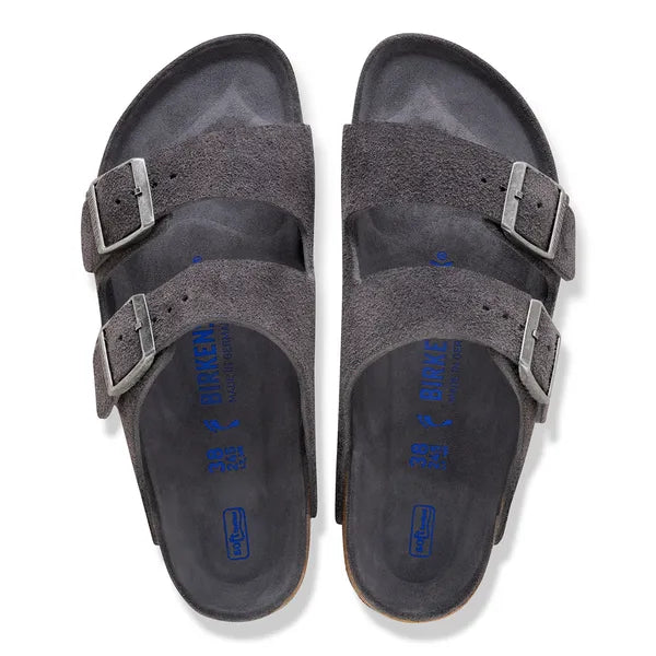 Birkenstock - Arizona Soft - Charcoal Suede Leather