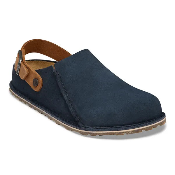 Birkenstock - Lutry Premium - Navy/Cognac Suede Leather