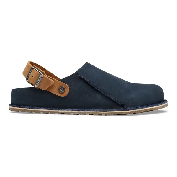 Birkenstock - Lutry Premium - Navy/Cognac Suede Leather
