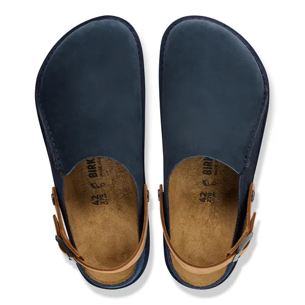 Birkenstock - Lutry Premium - Navy/Cognac Suede Leather