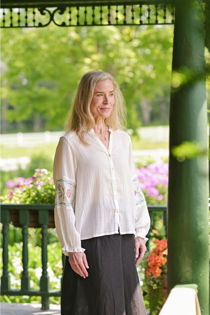April Cornell - Homestead Blouse - White