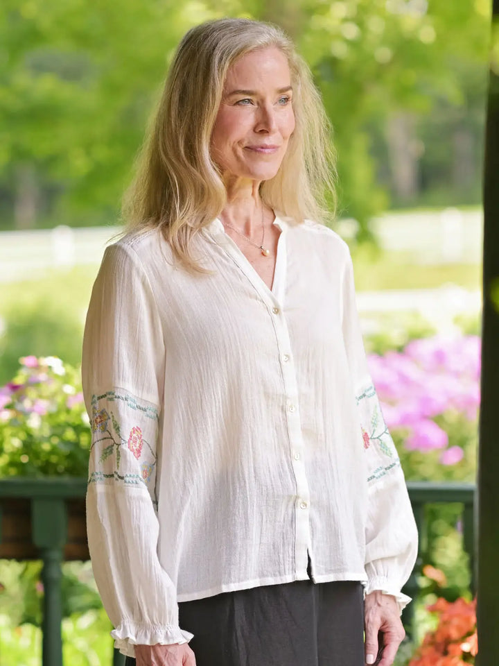 April Cornell - Homestead Blouse - White