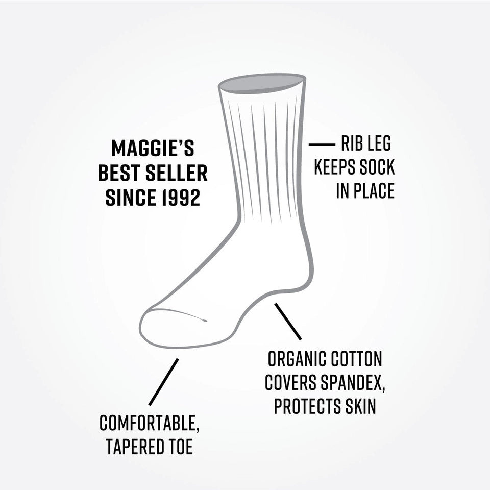 Maggie's Organics - Crew Socks - Masala Organic Cotton