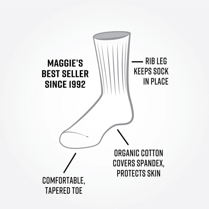 Maggie's Organics - Crew Socks - Masala Organic Cotton