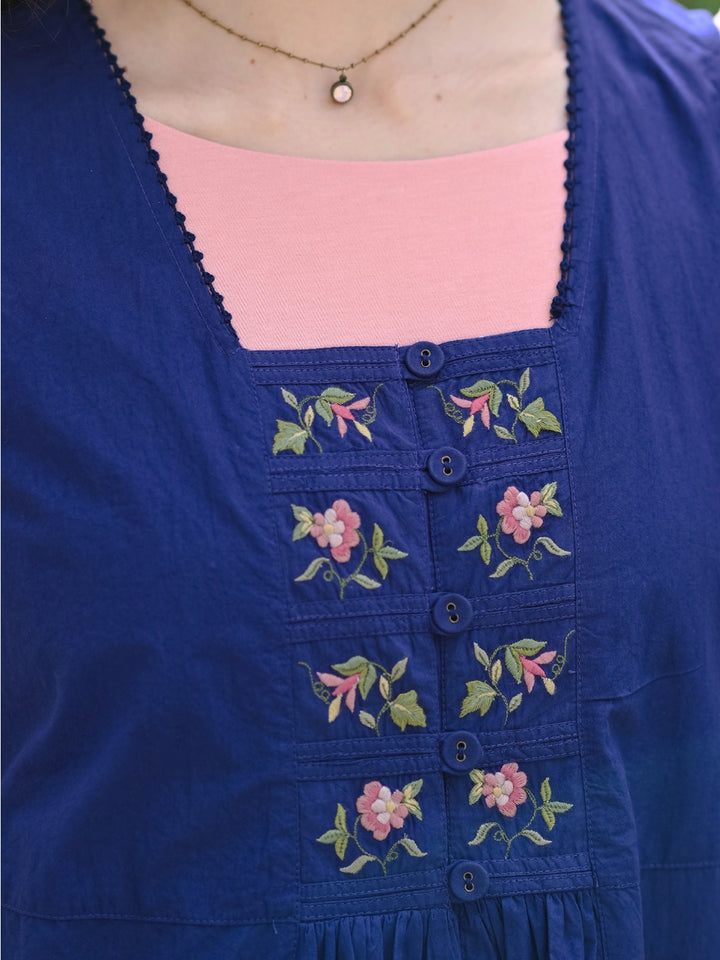 April Cornell - Beatrix Pinafore Dress - Blue