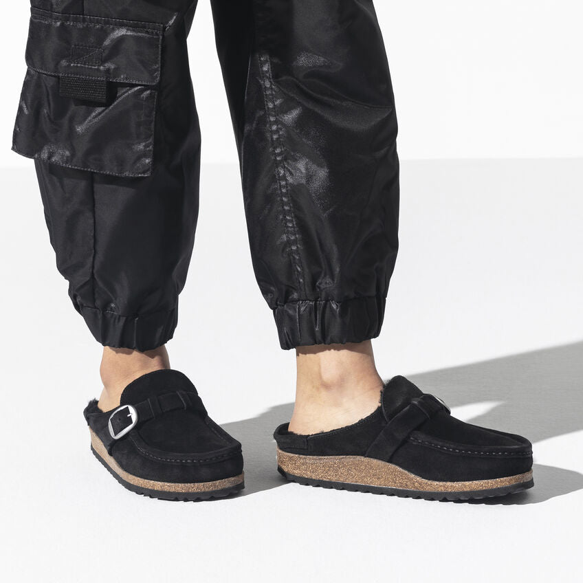 Birkenstock - Buckley Shearling - Black Suede Leather