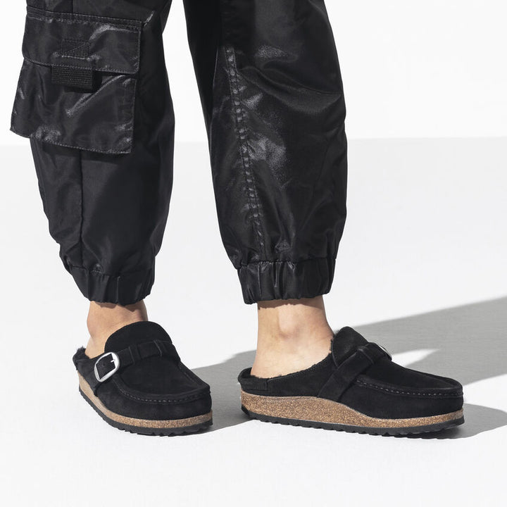 Birkenstock - Buckley Shearling - Black Suede Leather