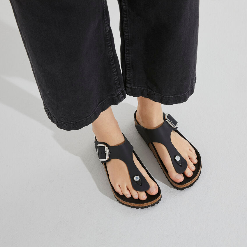 Birkenstock - Gizeh Big Buckle - Black Oiled Leather – Fourth Ave