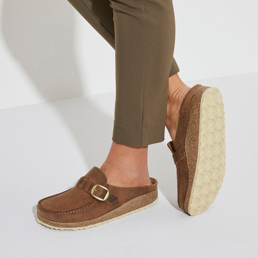 birkenstock buckley oiled leather clog tobacco brown Birkenstock Mule - Women's Shoes in Cognac and the footbed is made in Germany. Birkenstock - Buckley - Cognac