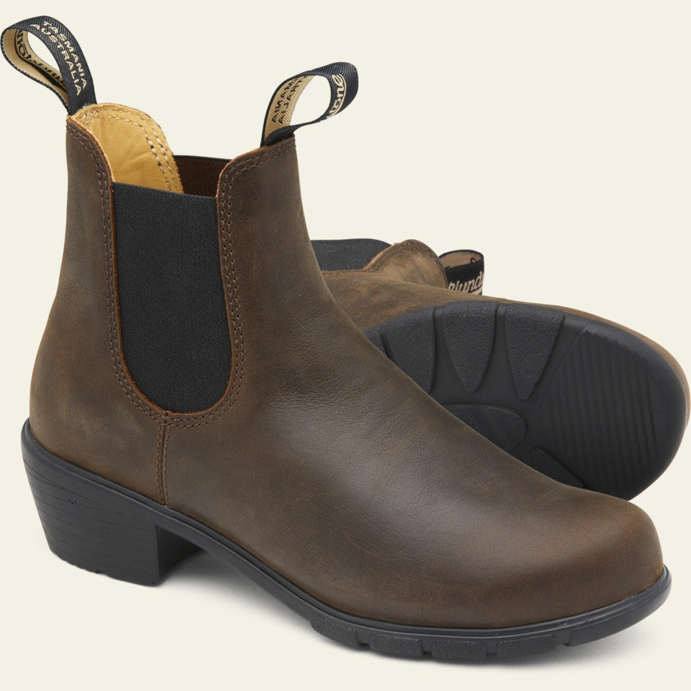 Blundstone - Women's Heeled Boot, Leather Lined - 1673 - Antique Brown Fourth Ave Footwear Blundstone - Women's Heeled Boot, Leather Lined - 1673 - Antique Brown Fourth Ave Footwear