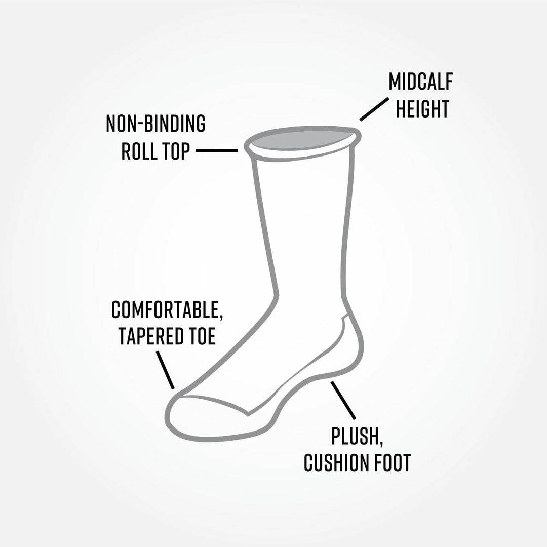 Maggie's Organics - Cushion Crew Sock - Black / Gray Stripe - Organic Cotton