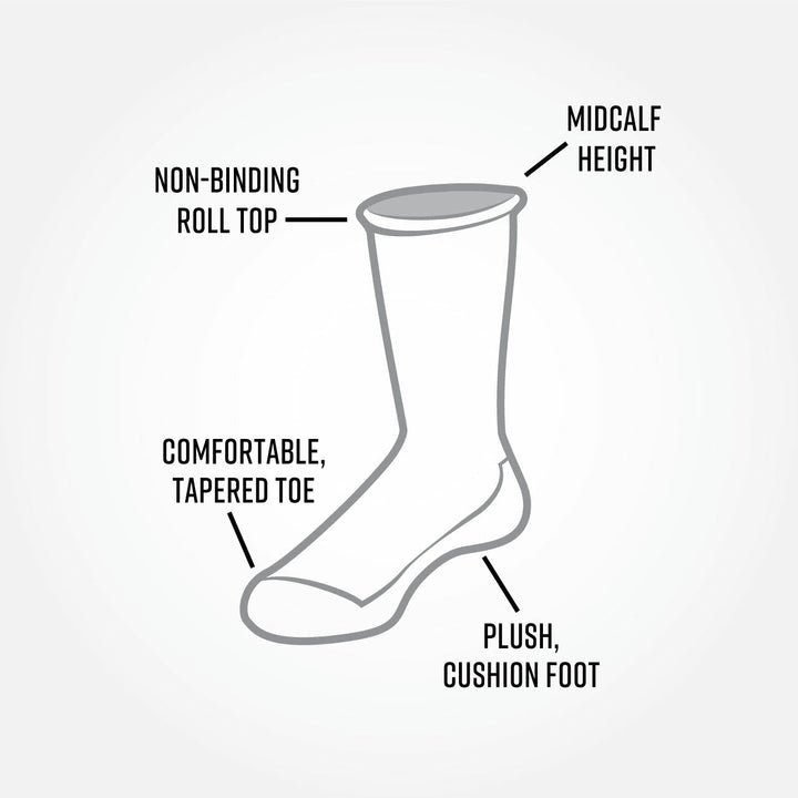 Maggie's Organics - Cushion Crew Sock - Black / Gray Stripe - Organic Cotton