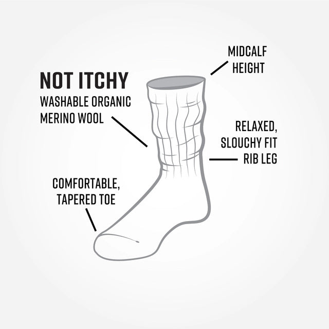 Maggie's Organics - Organic Wool Crew Socks - Heather Dove
